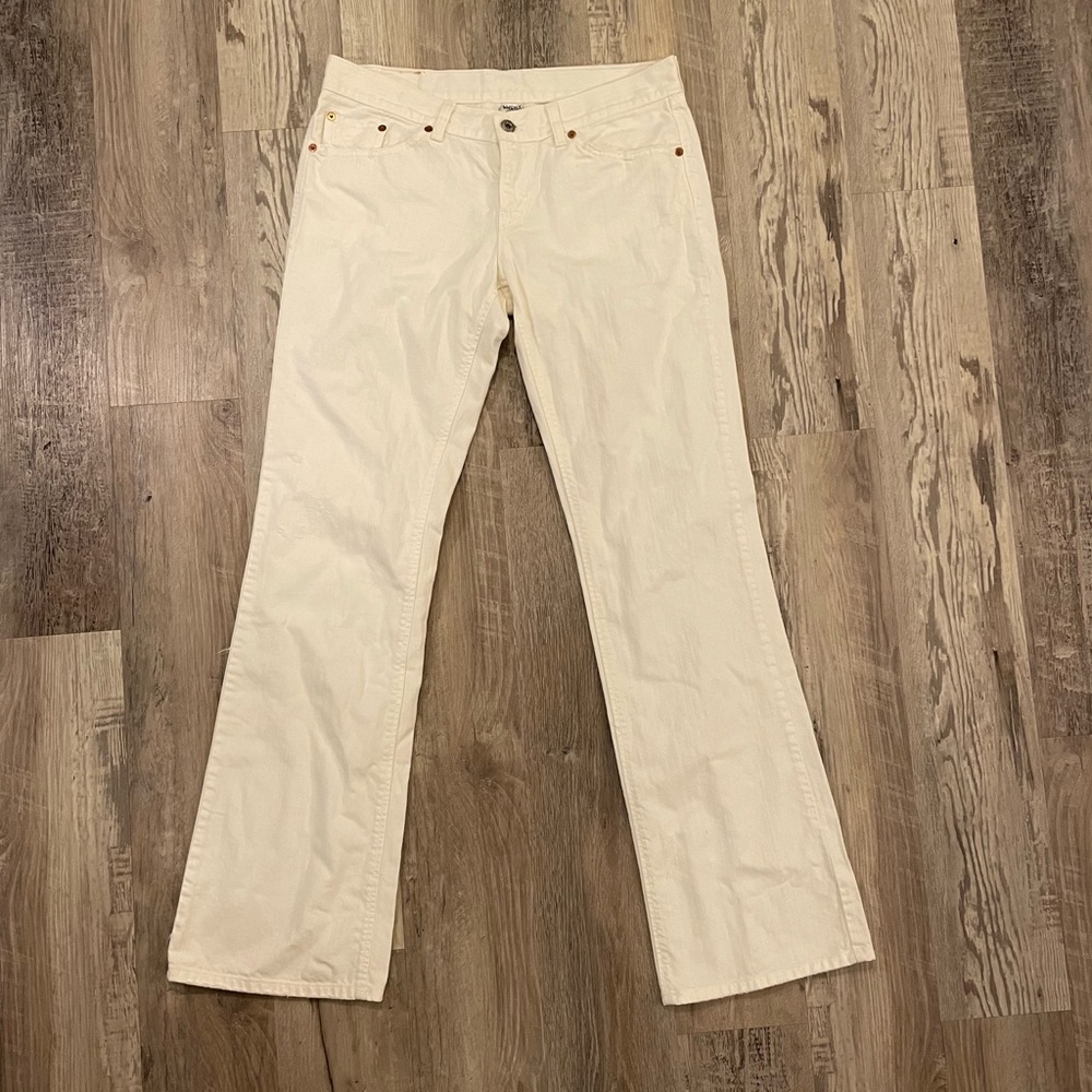 Lucky Brand White Low Rise Boot Cut Jeans Size 8 regular length